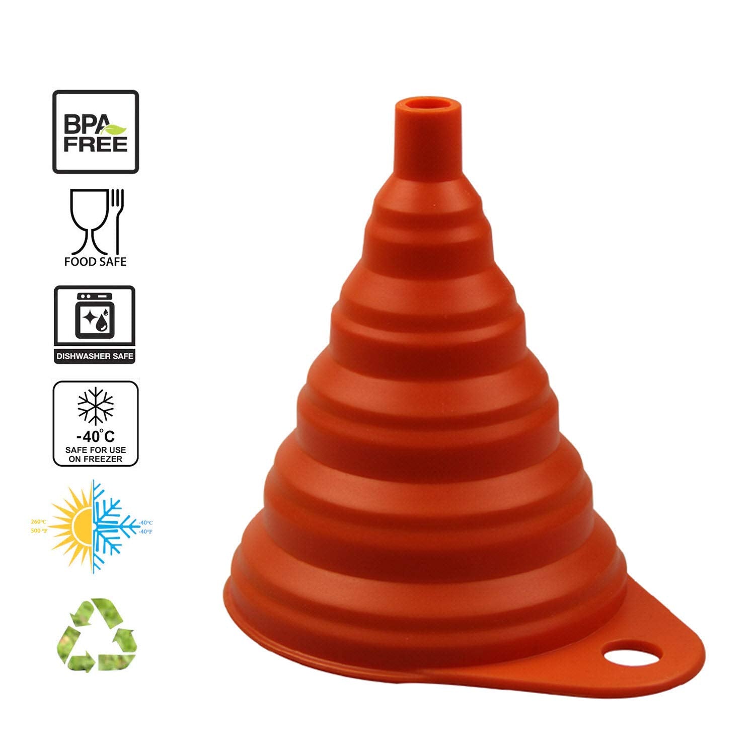 Home & Kitchen Fordable Funnel,Silicone Collapsible Style,BPA-free,Heat Resistant,for dishwasher