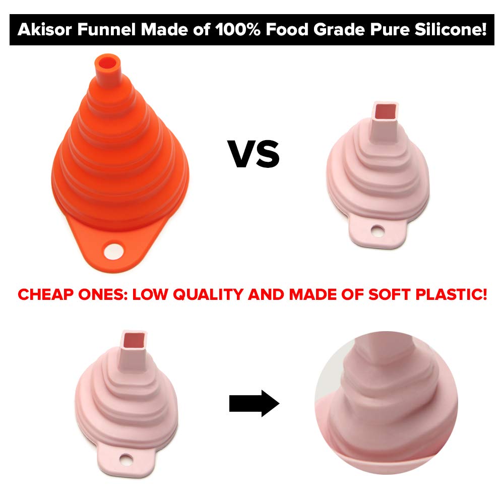 Home & Kitchen Fordable Funnel,Silicone Collapsible Style,BPA-free,Heat Resistant,for dishwasher