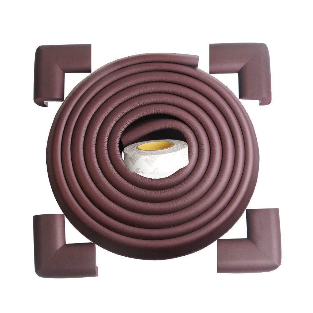 Corner Guards and Edge Guard - 2.2m / 7ft [ 6.5ft Edge Cushion + 4 Corner Cushion] Premium Childproofing Protector, Child Safety
