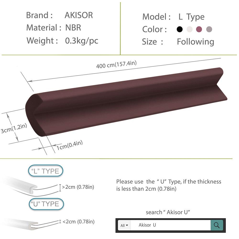Corner and Edge Guards - 14ft (4.3m) [ 13ft Edge Cushion + 8 Corner Cushion ] Premium Childproofing Protector,Child Safety