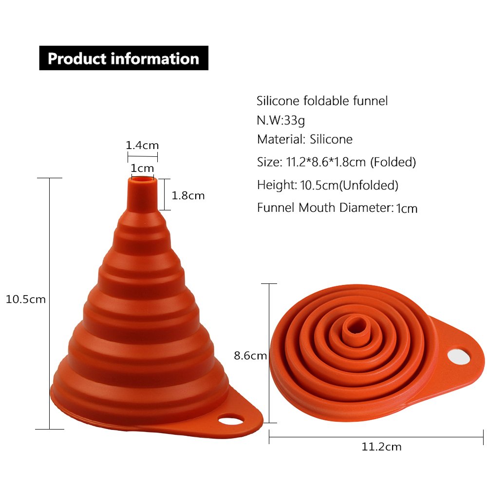 Home & Kitchen Fordable Funnel,Silicone Collapsible Style,BPA-free,Heat Resistant,for dishwasher