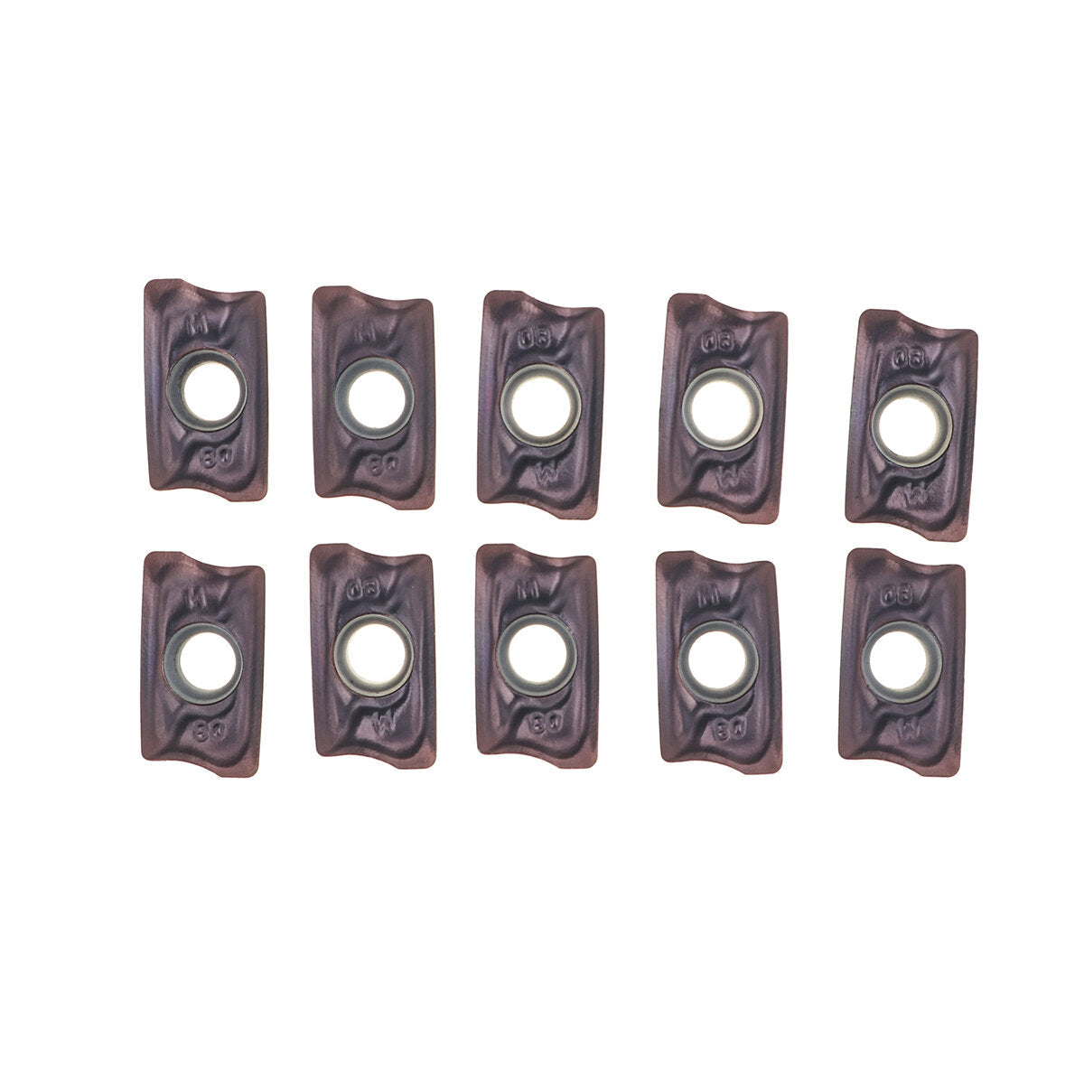 10Pcs AOMT123608 Carbide Insert Cutter CNC Machine Milling Blade Carbide Tool