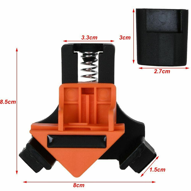 4pcs Adjustable 90 Degree Corner Clamp for Woodworking, Single-Handed Operation, Durable Right Angle Clips