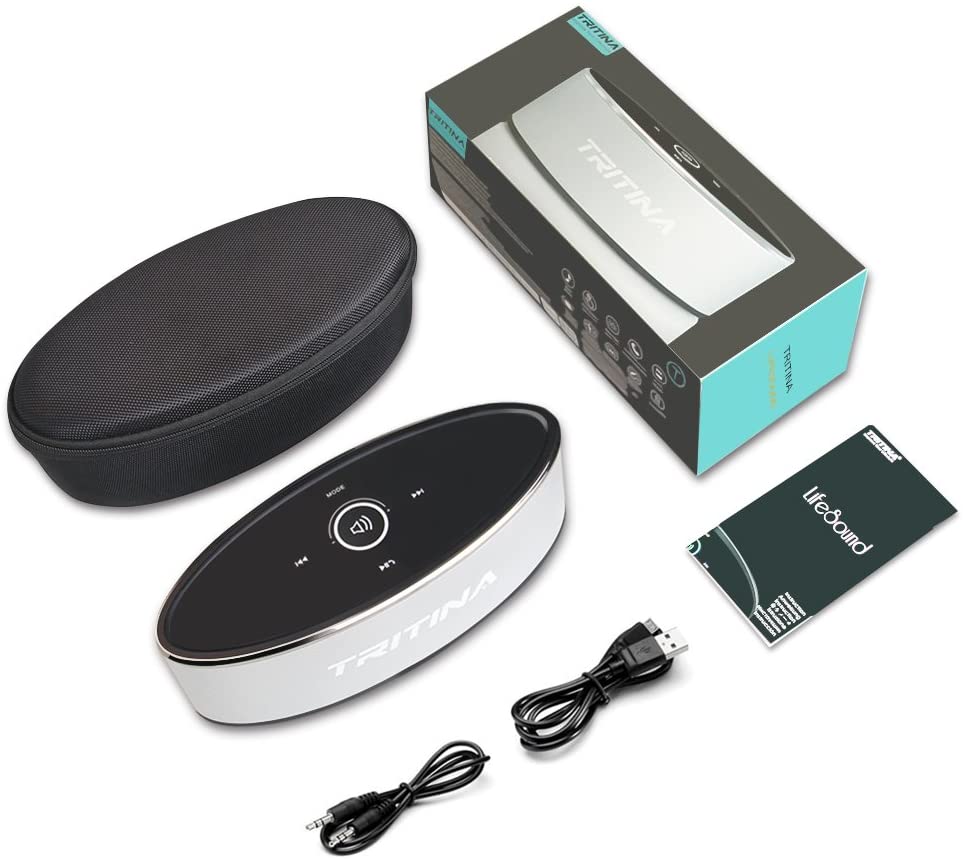 Wireless Speaker Stereo HD Sound, Touch Control with Fashion Light, Bluetooth Built-in Mic Handsfree Calling, TF Card Slot & AUX