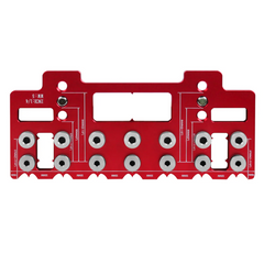 Multifunctional Pocket Hole Jig Set - Aluminum Alloy Tool for Precise Woodworking, Handle Punch Locator, Black/Red
