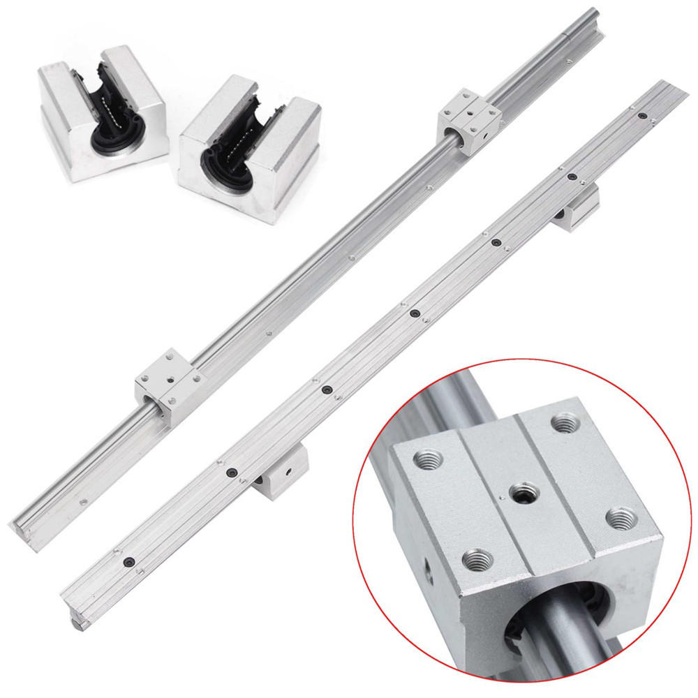 700mm Cylindrical Linear Rail Shaft with 2pcs SBR12UU Linear Block
