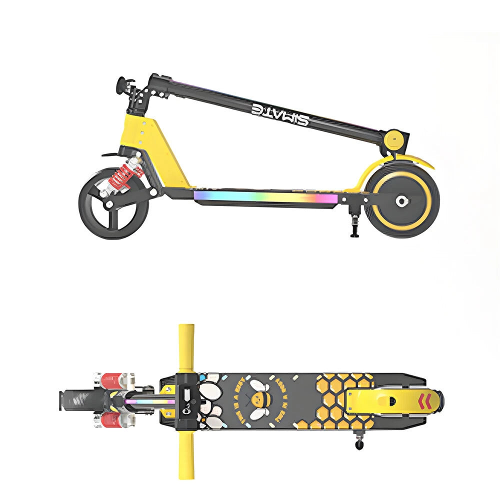 Kids Electric Scooter, 21.6V 2.5Ah, 130W Motor, Max Speed 14KM/H, 6.5in Folding Electric Scooter, 5-8KM Range, Max Load 70Kg Children Electric Scooter