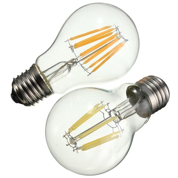 LED 8W Retro Filament Light White/Warm White Tungsten Globe Lamp Bulb AC 220V