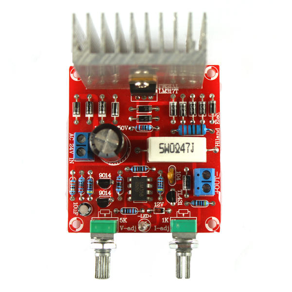 Original Hiland DIY 0-30V 0-1A LM317 Adjustable Voltage Current Power Supply Kit