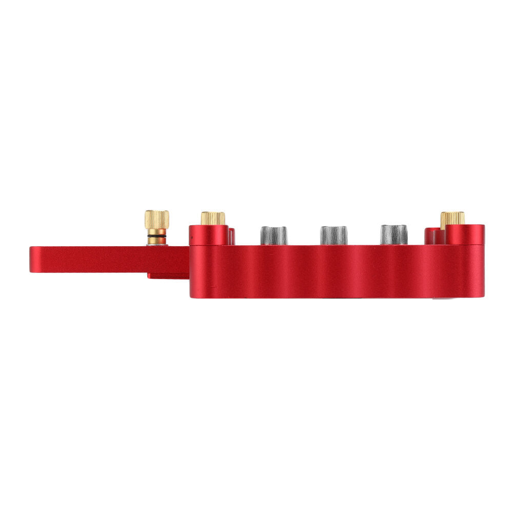 Self-Centering Doweling Jig for Woodworking, 6/8/10mm Drilling Tools, Durable Aluminum & Steel, Adjustable Stop