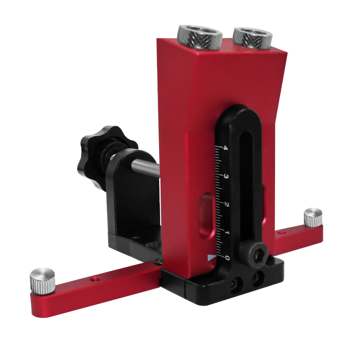 Oblique Holes Pocket Hole Jig with Clamp, Adjustable Woodworking Drill Guide & Dowel Locator, 9.5mm Bit Included