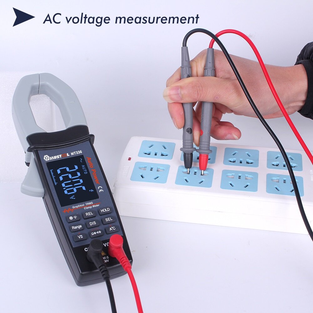600V True RMS Digital Clamp Meter with AC V/A Waveform Display Multimeter Oscilloscope