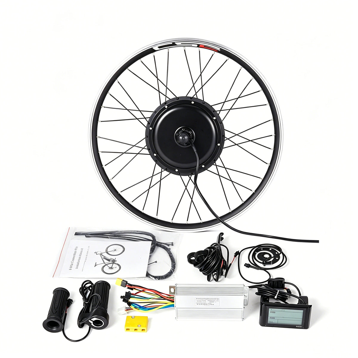 48V 1000W Direct-Drive Ebike Conversion Kit, 55km/h Ultimate Power Hub Motor Wheel Fits Marlin 4, Rockrider ST100, Riverside 120 (26"-29"/700C)