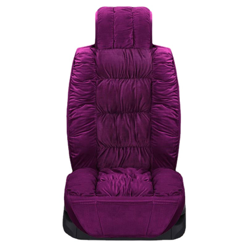 Car Seat Cover Breathable Warm Velvet Thickening Sponge Non-slip Cloth