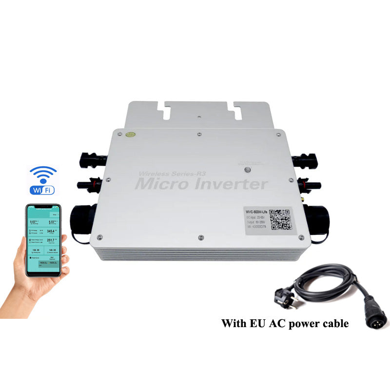 800W Micro Solar Grid Tie Inverter WIFI Smart Mobile Phone Monitoring Pure Sine Wave Output With 3M Cable