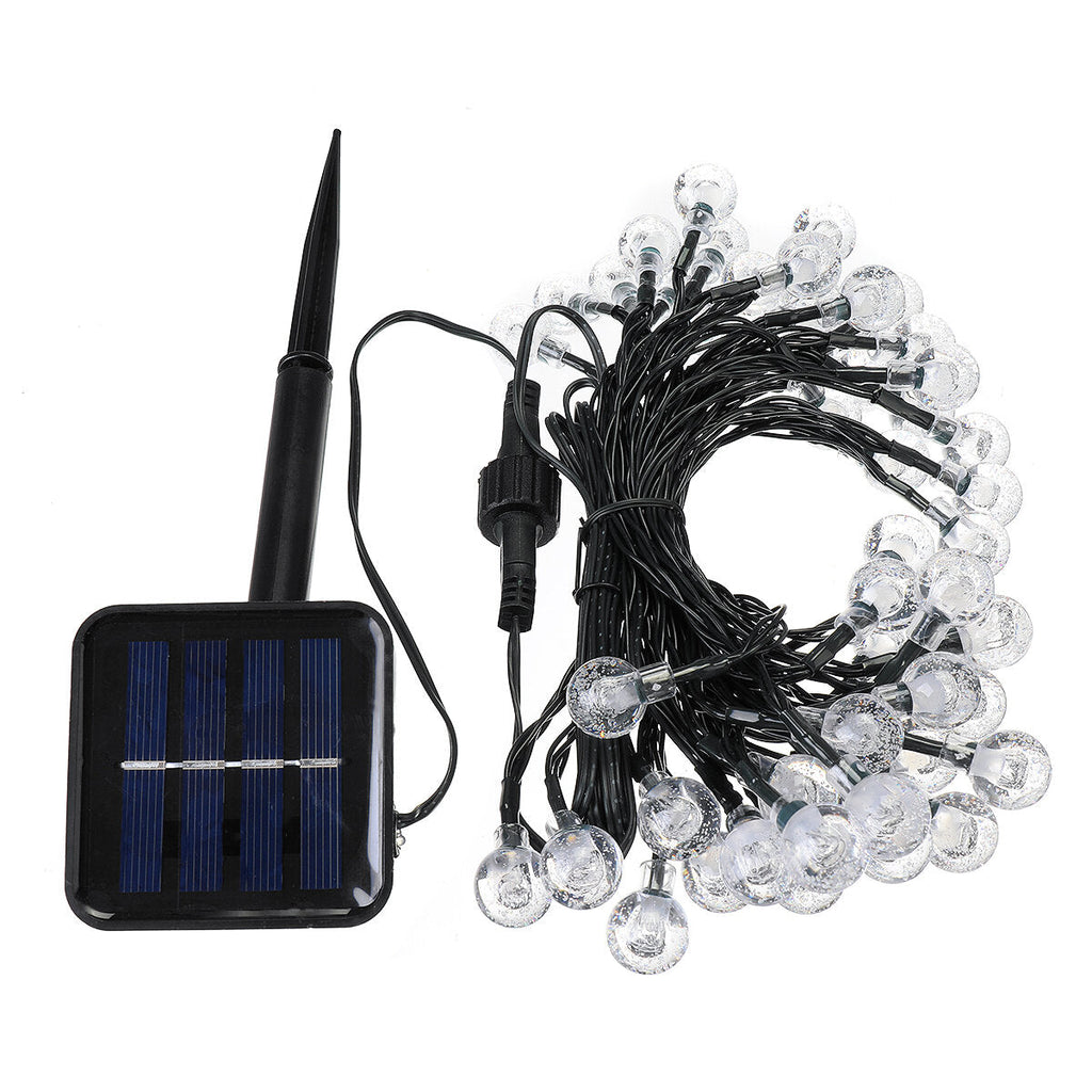 9.5m USB+Solar Powered 50 LED String Light Outdoor Garden Path Yard Waterproof Decor Lamp
