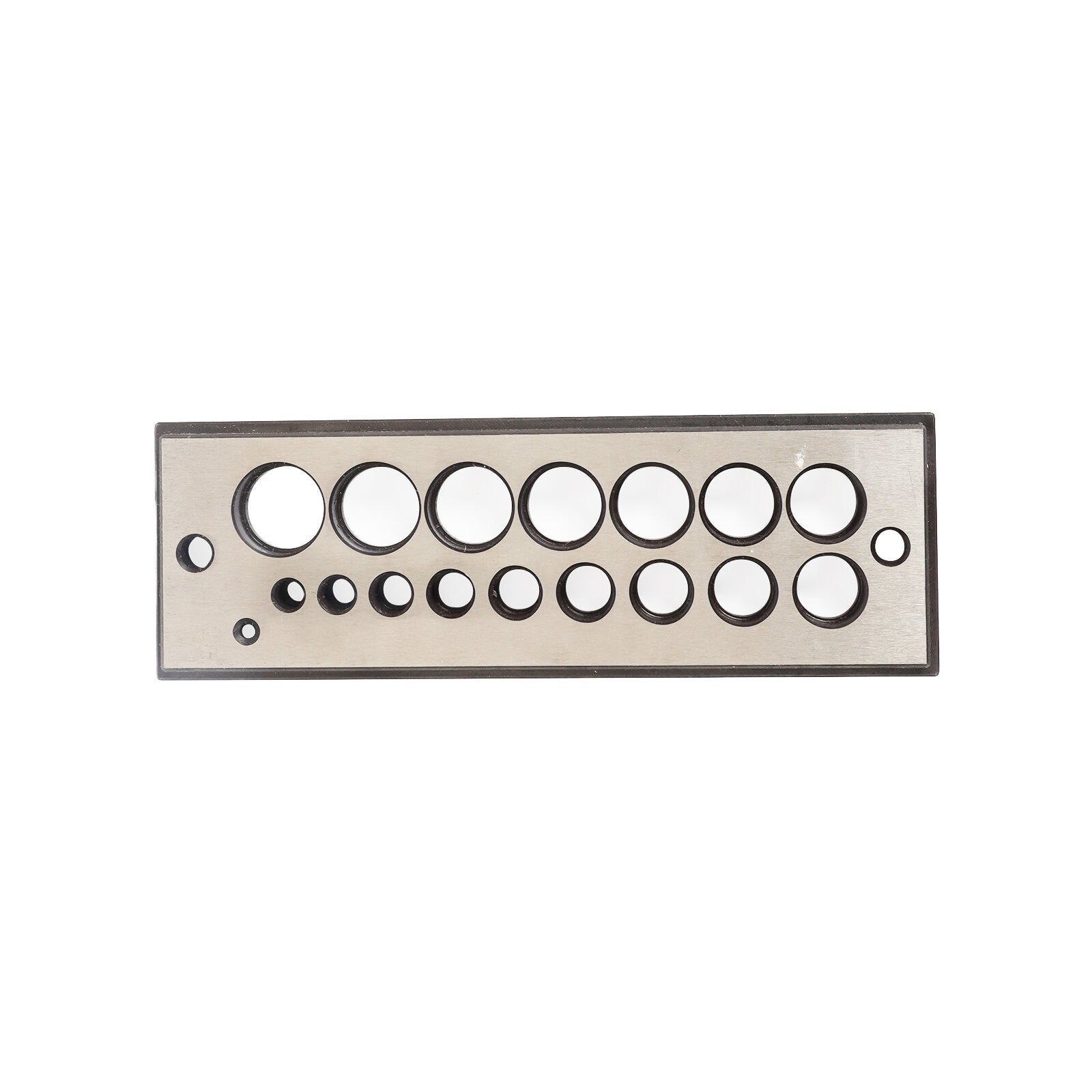 Steel Dowel Plate Maker with 17 Holes for Woodworking - Metric & Imperial Sizes, Perfect for Hardwood & Softwood