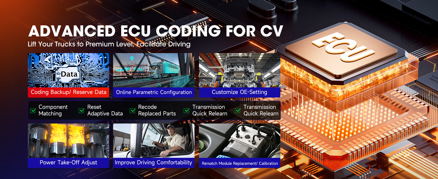 Diagnostic Tool Advanced ECU Coding J2534 ECU Programming Commercial Vehicle Diagnostics 3000+ Active Tests QCOM CPU Android 10 WiFi