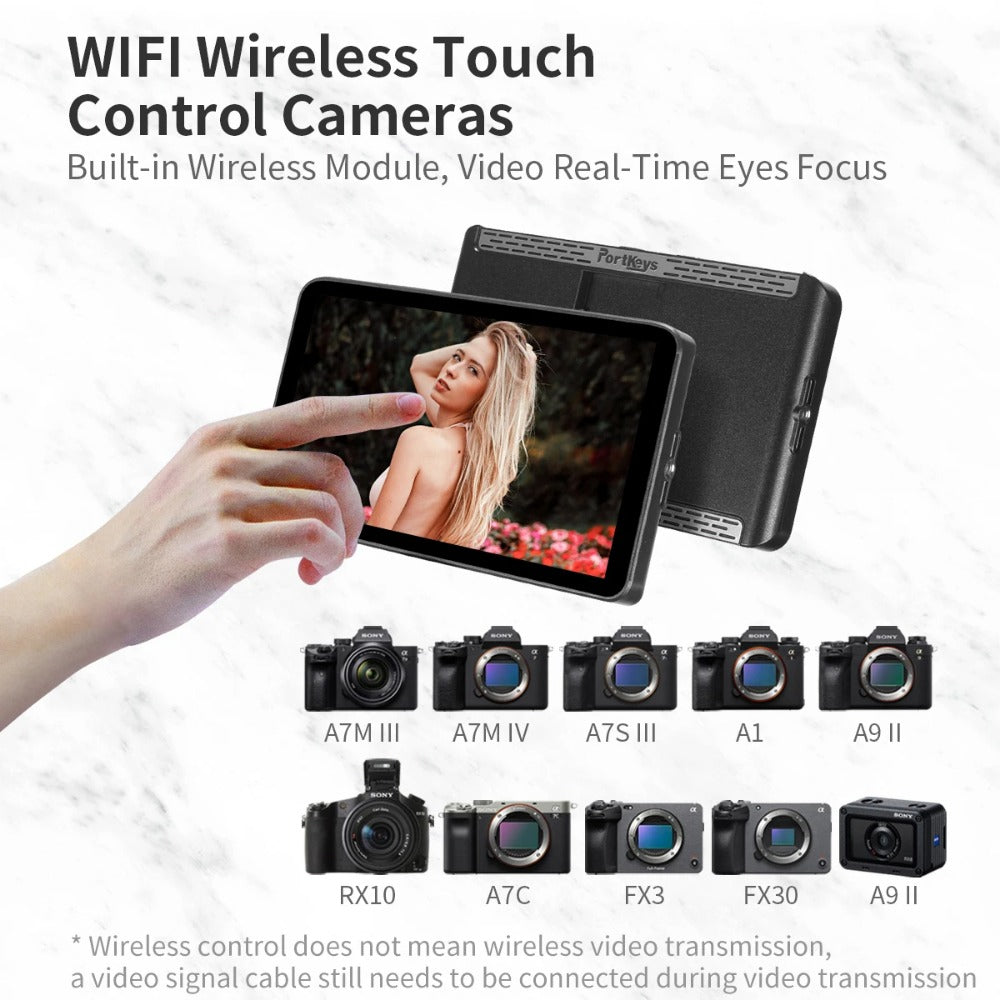 7 Inch 1000nits Wireless Camera Control Mointor 4K HD Full Touch Screen 3D LUT Field Monitor with HD 1920x1080P Output