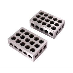 2pcs 1x2x3 Inch Blocks 23 Holes Parallel Clamping Block Lathe Tools Precision Block