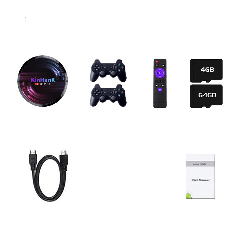 3000 Games TV Box Game Console 4K UHD 5G Wifi bluetooth Retro Player for SS PS1 N64 SNES