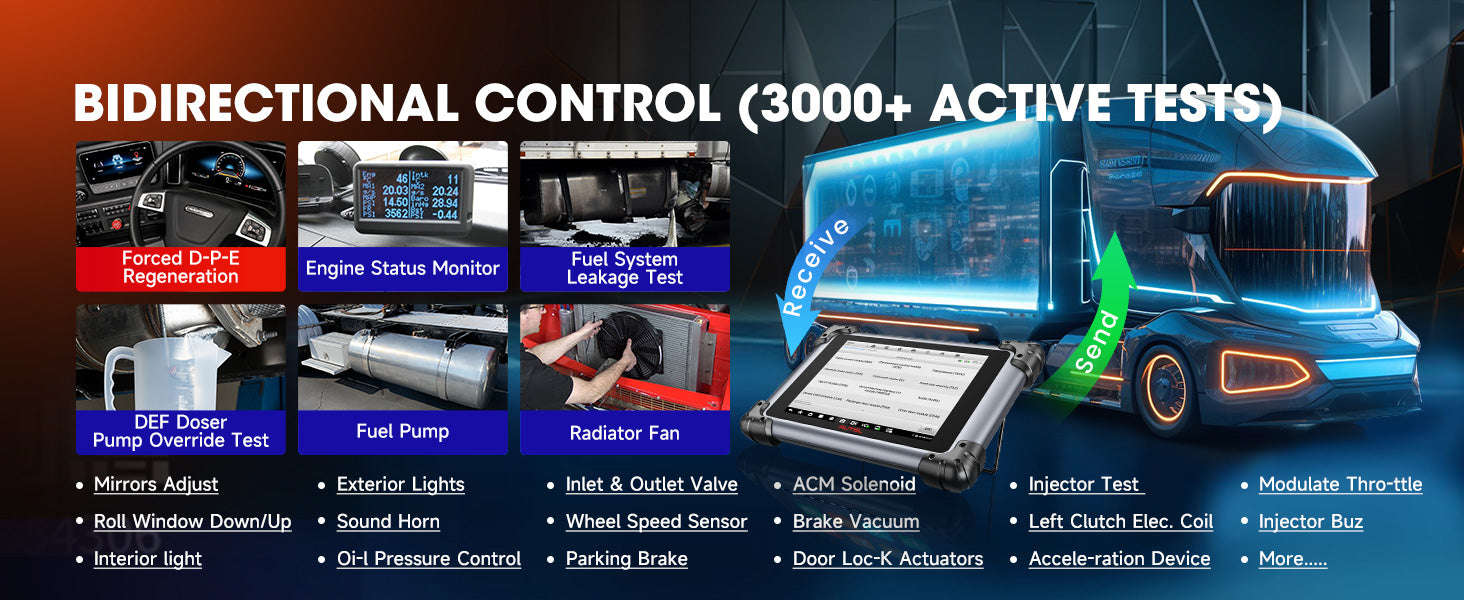 Diagnostic Tool Advanced ECU Coding J2534 ECU Programming Commercial Vehicle Diagnostics 3000+ Active Tests QCOM CPU Android 10 WiFi