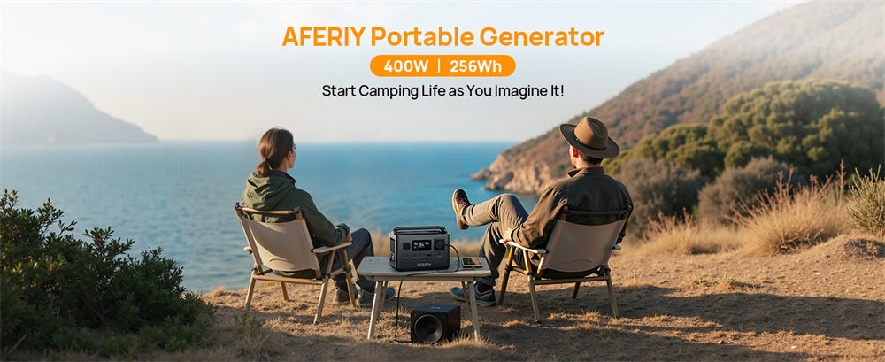 Portable Power Station 400W 256Wh LiFePO4 Battery, 300W AC & 120W Solar Charging for Reliable Backup for Camping,RV Outdoor Solar Generator