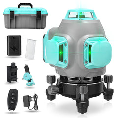 8/12/16 Lines 3D/4D Green Light Laser Level 360 Rotation Horizontal and Vertical Measuring Tool