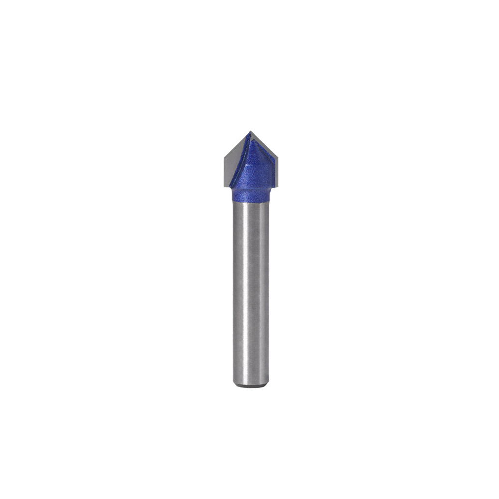 6mm Shank 90 Degree V Type Groove Flush Trim Router Bit Chuck Trimming Engraving Milling Cutter