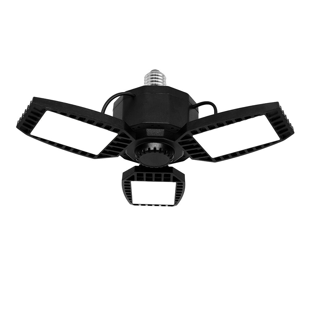 30W/45W/60W/80W E27 LED Garage Light Deformable Ceiling Fixture Workshop Warehouse Lamp 85-265V