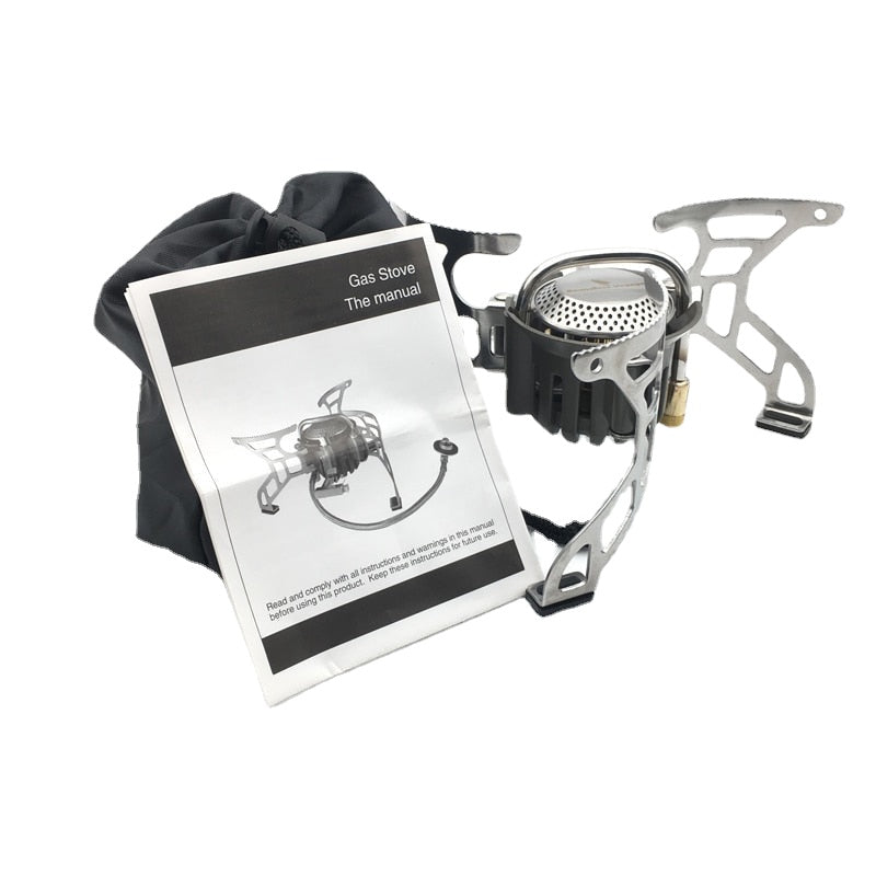 Outdoor Camping Folding Gas Stove with Lgniter Portable Foldable Aluminum Alloy Cooker 3500W