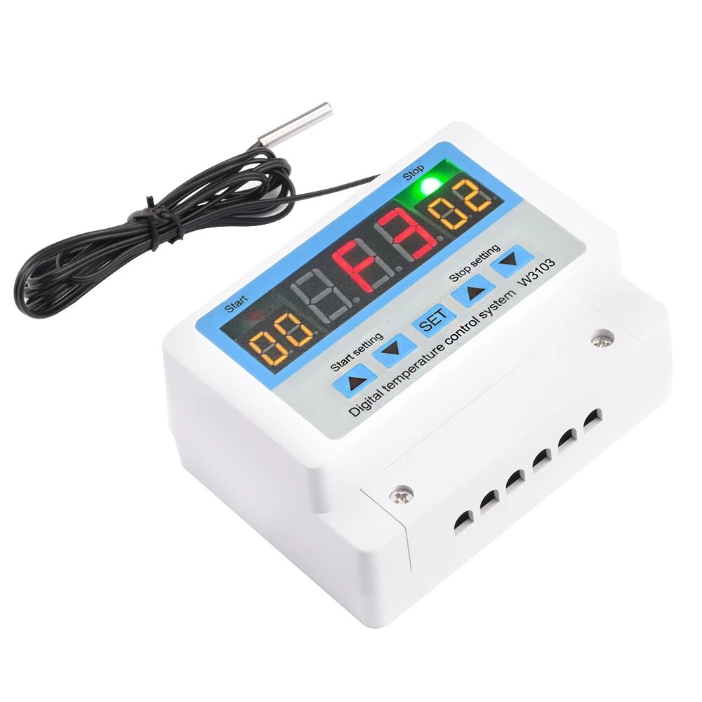 Digital Thermostat High Power 30A Automatic Adjustable Temperature Controller Switch 12V24V220V