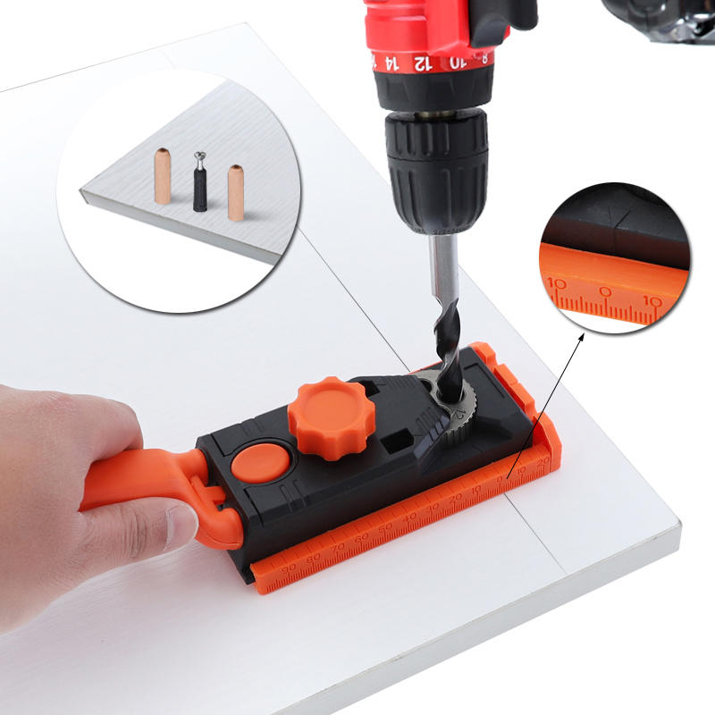 2 In 1 Pocket Hole Jig 6/8/10/12mm Dowel Jig Carpentry Locator Doweling Jig Hole Drill Guide