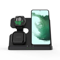 Q10b Wireless Charger, Fast Charging for Phones, Earphones & Smartwatches, 15W Max, QC3.0/PD, Black, Durable ABS