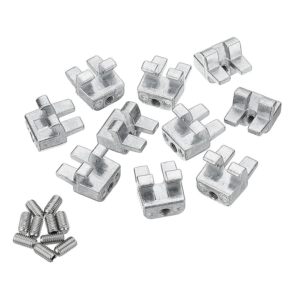 10pcs 3030/4040/4545 Aluminum Fittings Extrusions Grid Fixed Head for Aluminum Extrusions Profiles
