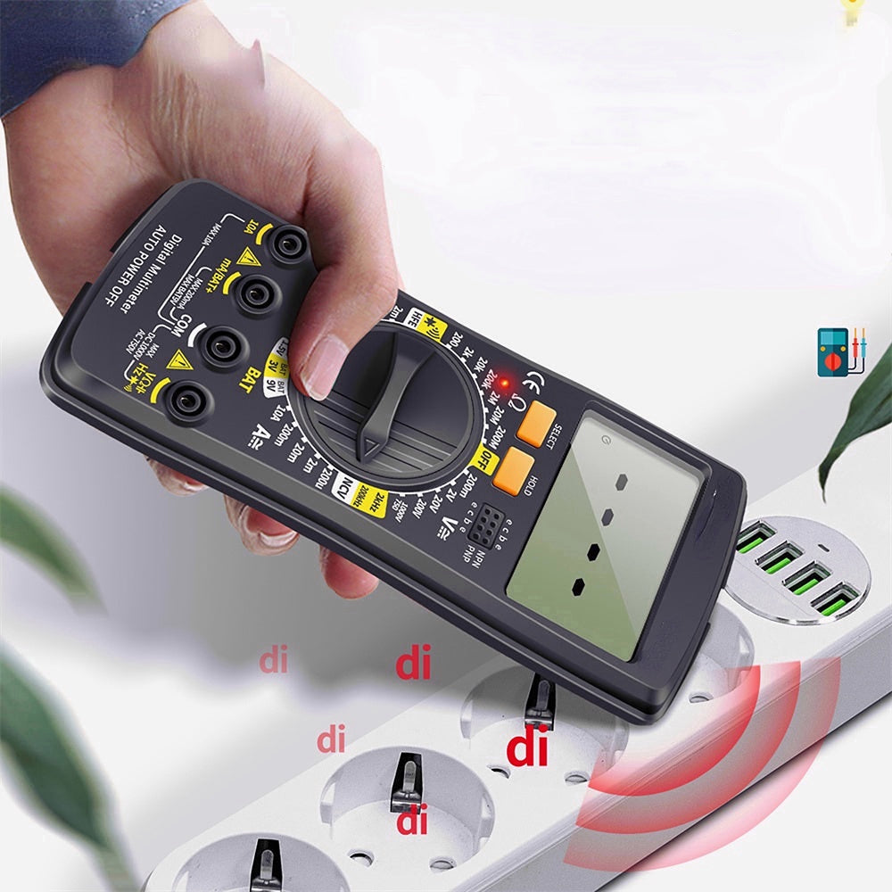 Digital Multimeter Ultra-thin Storage Meter Auto Voltmeter AC DC 220V