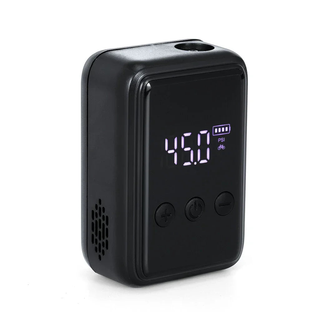 Bike Pump 7.4V 500mAh 150psi Max Inflatable Air Pressure Wireless Portable Electric Bike Air Pump Inflator Mini Power Bank