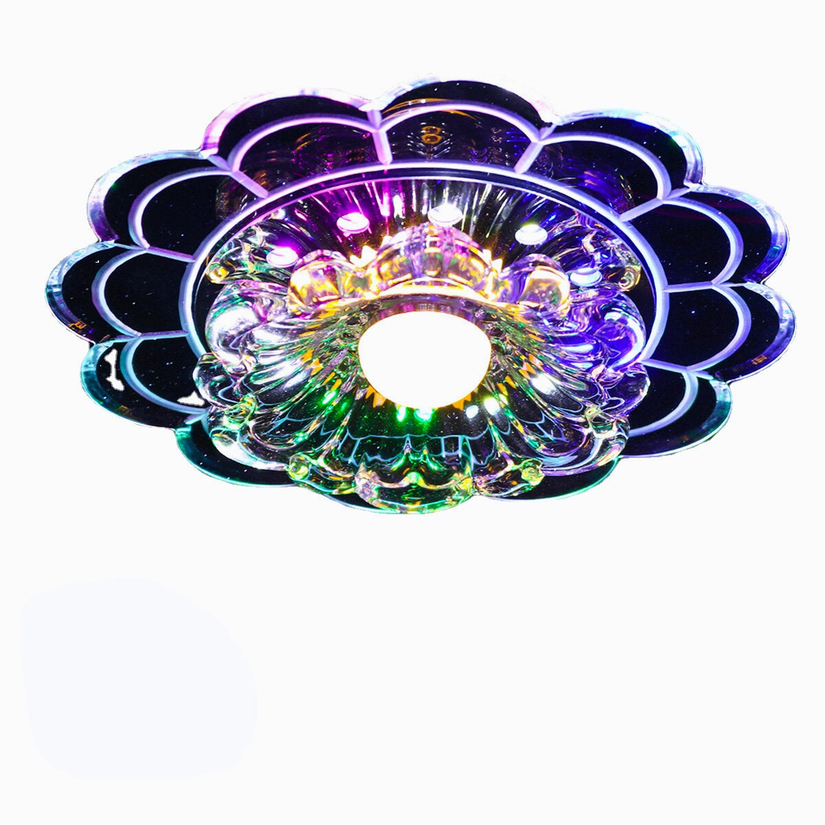 3/5W 7.9'' LED Crystal Ceiling Light Ultra Thin Flush Mount Kitchen Home Fixture