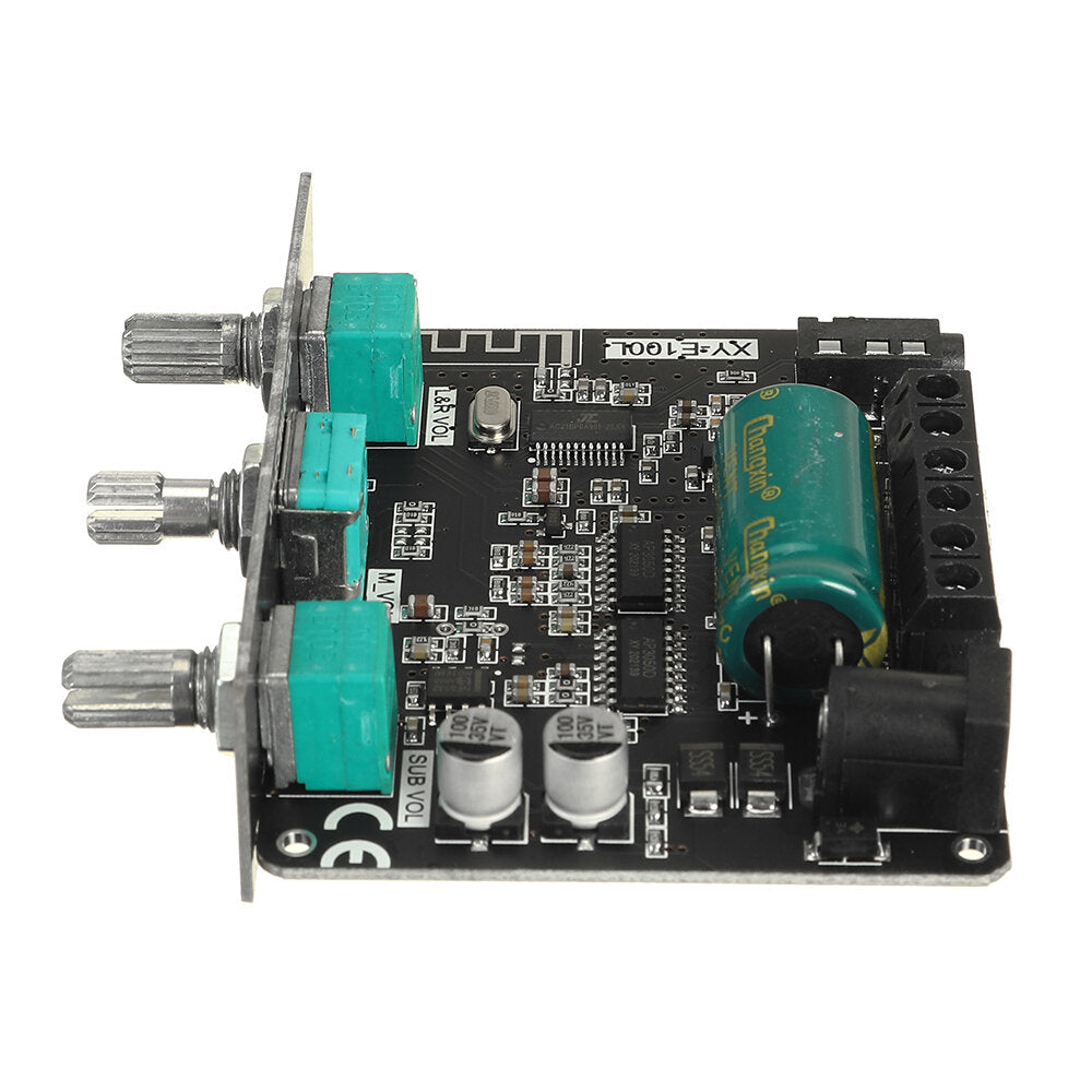 50Wx2+100W 2.1 Channel Bluetooth Audio Power Amplifier Board Module High and Low Tone Subwoofer APP Control E100L DC9-24V