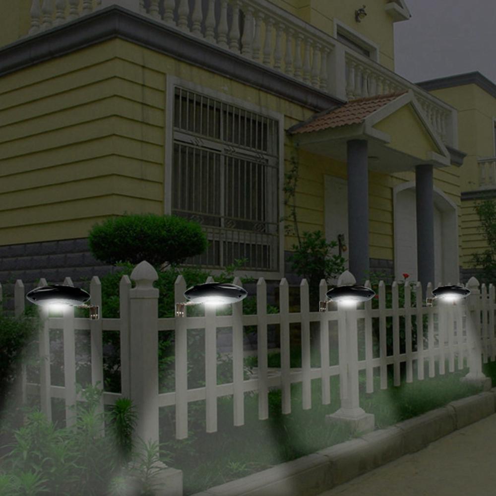 2pcs 9 LED Solar Powered Wall Light Waterproof Outdoor Garden Fence Landscape Lamp