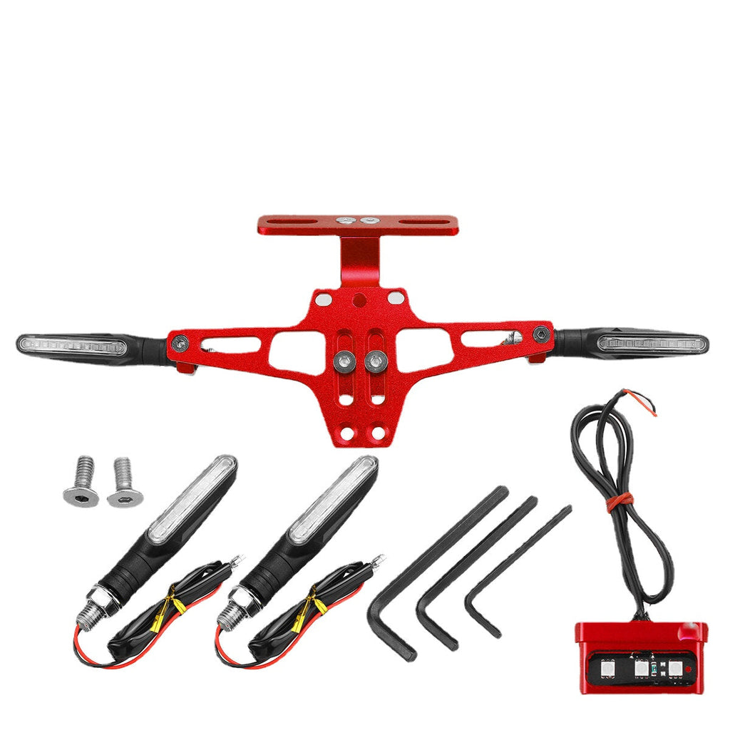 12V Motorcycle Flowinig LED License Plate Lamp Turn Signals Tail Brake Light