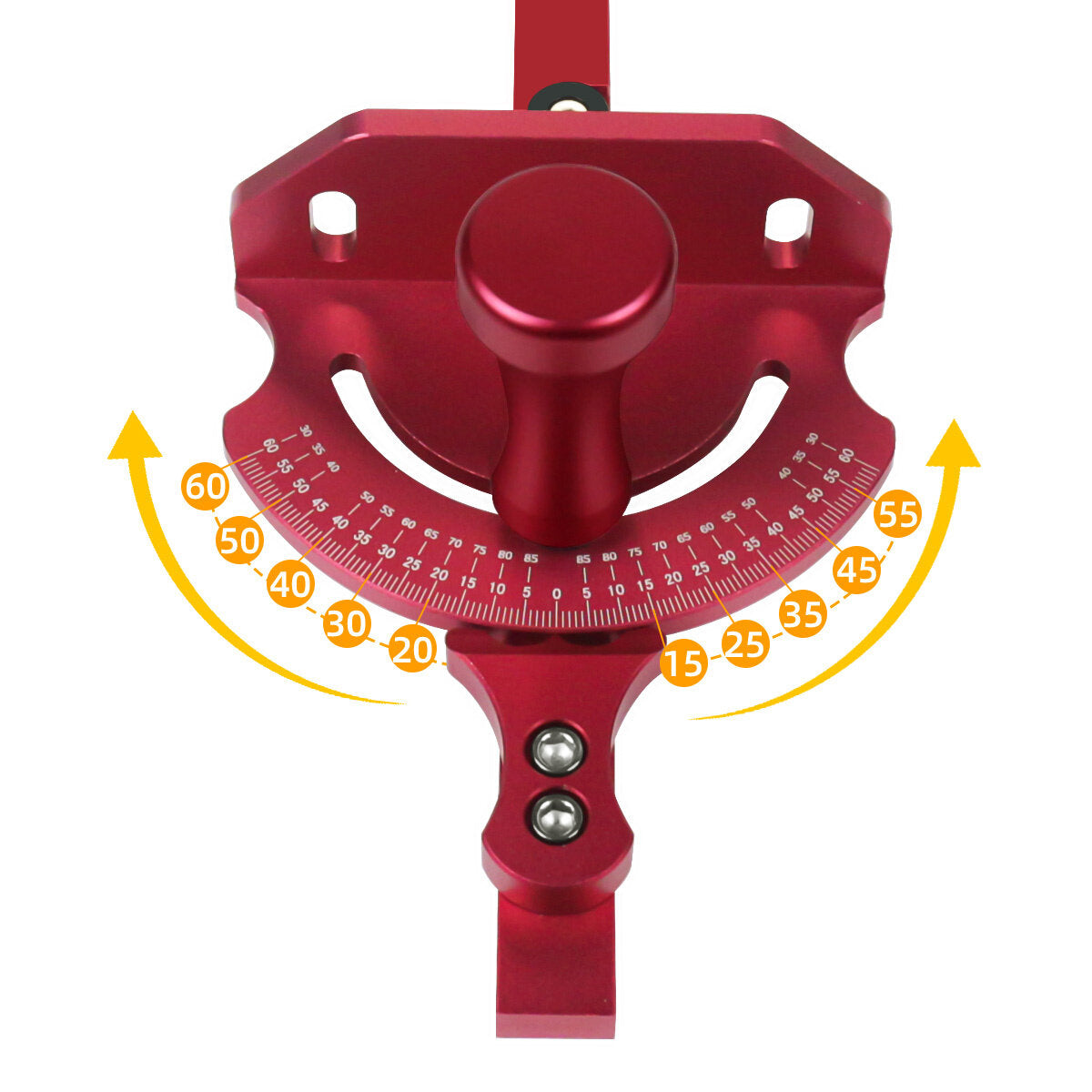 Precision Adjustable Miter Gauge with T-Track Connector for Woodworking - 0-60° Angle Range, CNC Processed, Ergonomic Design