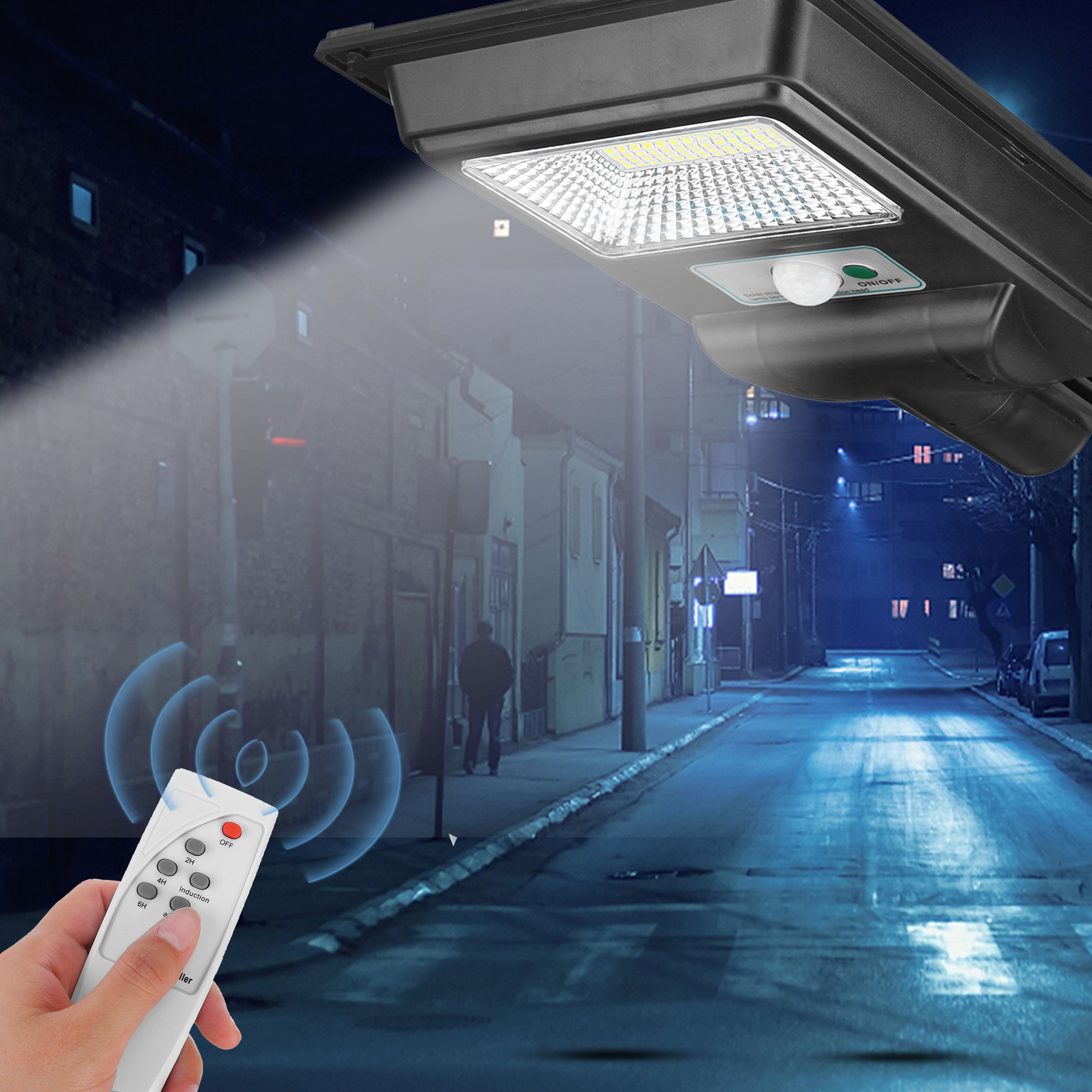 300W-1200W LED Solar Street Light Road Garden Waterproof Wall Lamp with Remote Control