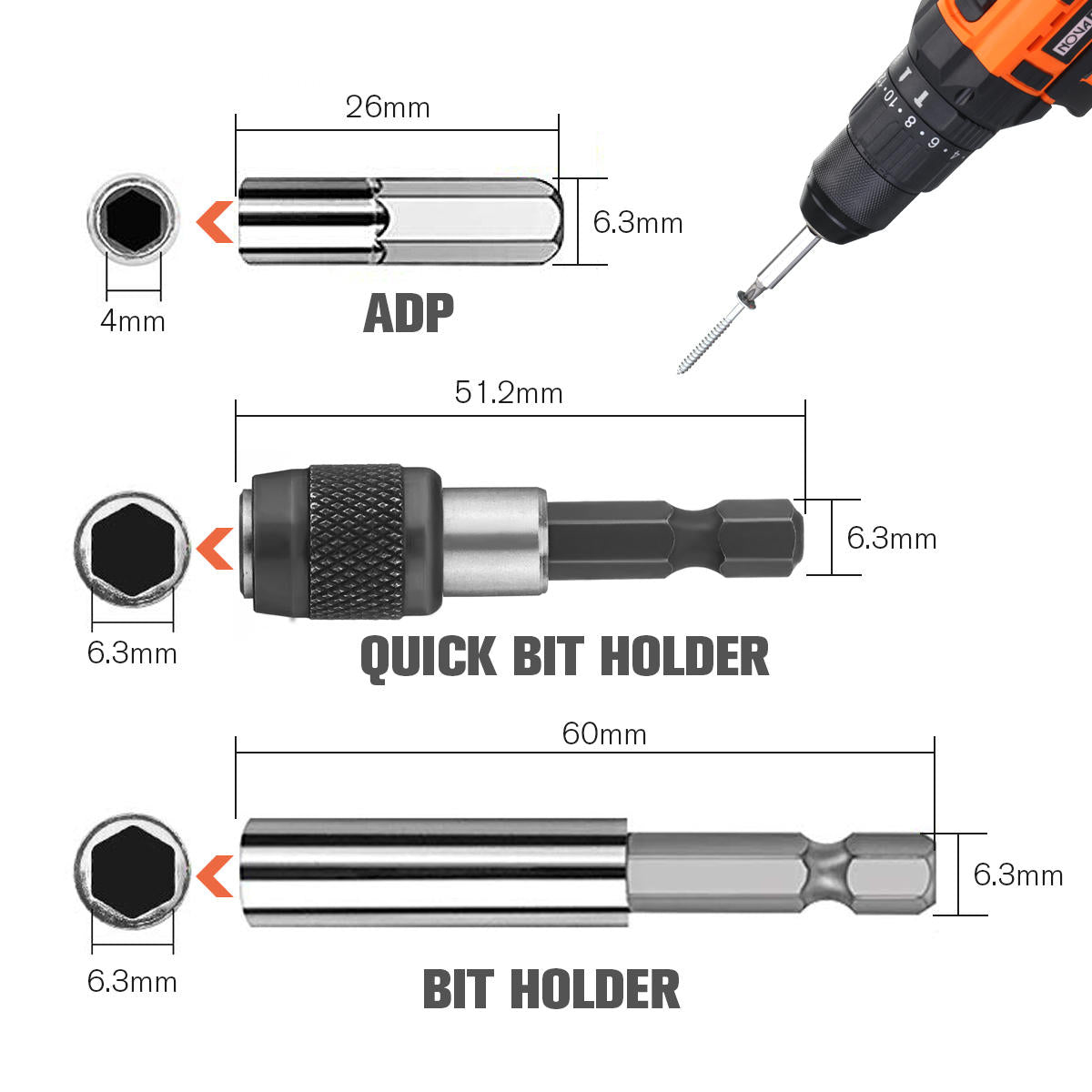 33pcs Damaged Screw Extractor Set with Screwdriver Bits Extension Bit Holder for Broken Screw HSS Broken Bolt Extractor Screw Remover Kits