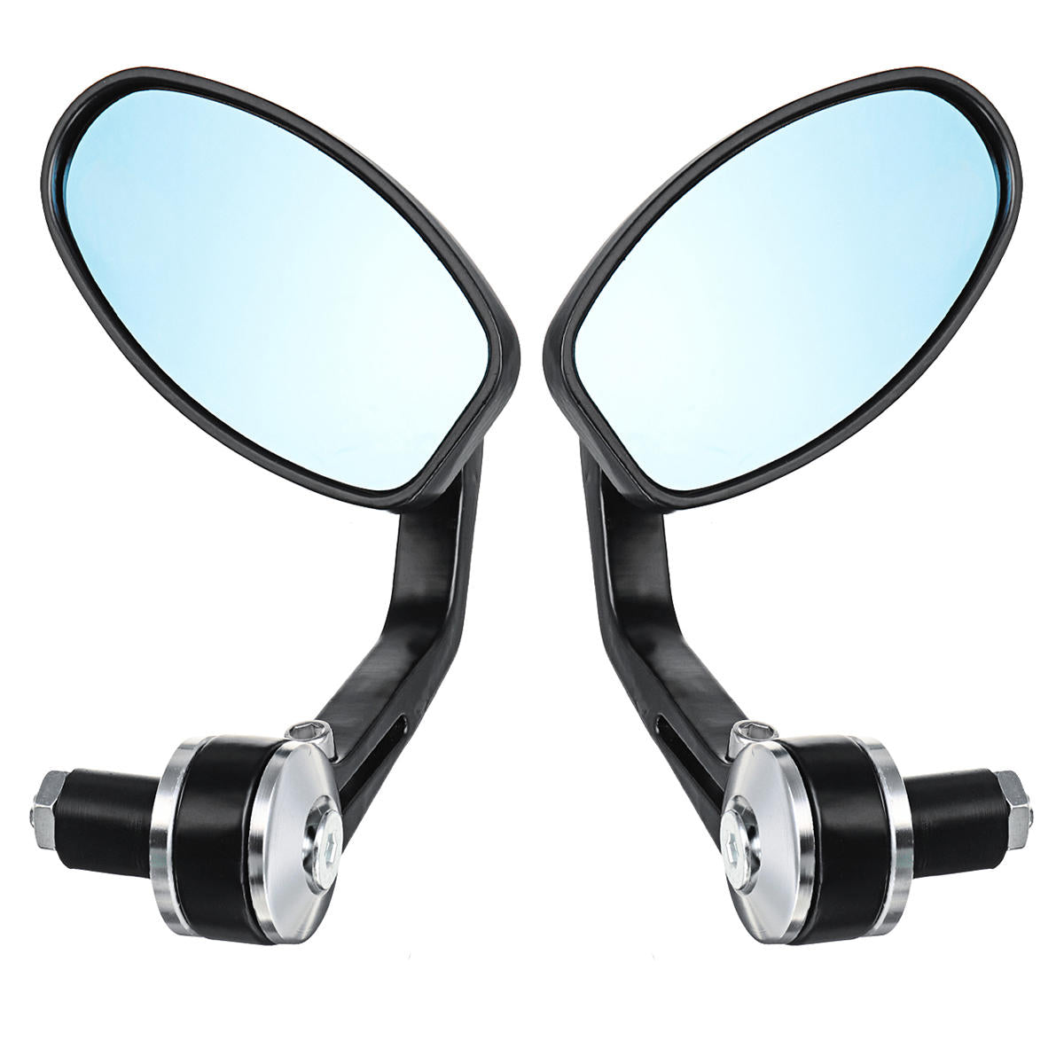 Pair Left Right Universal Handlebar Rearview Side Mirrors Motorcycle Scooter