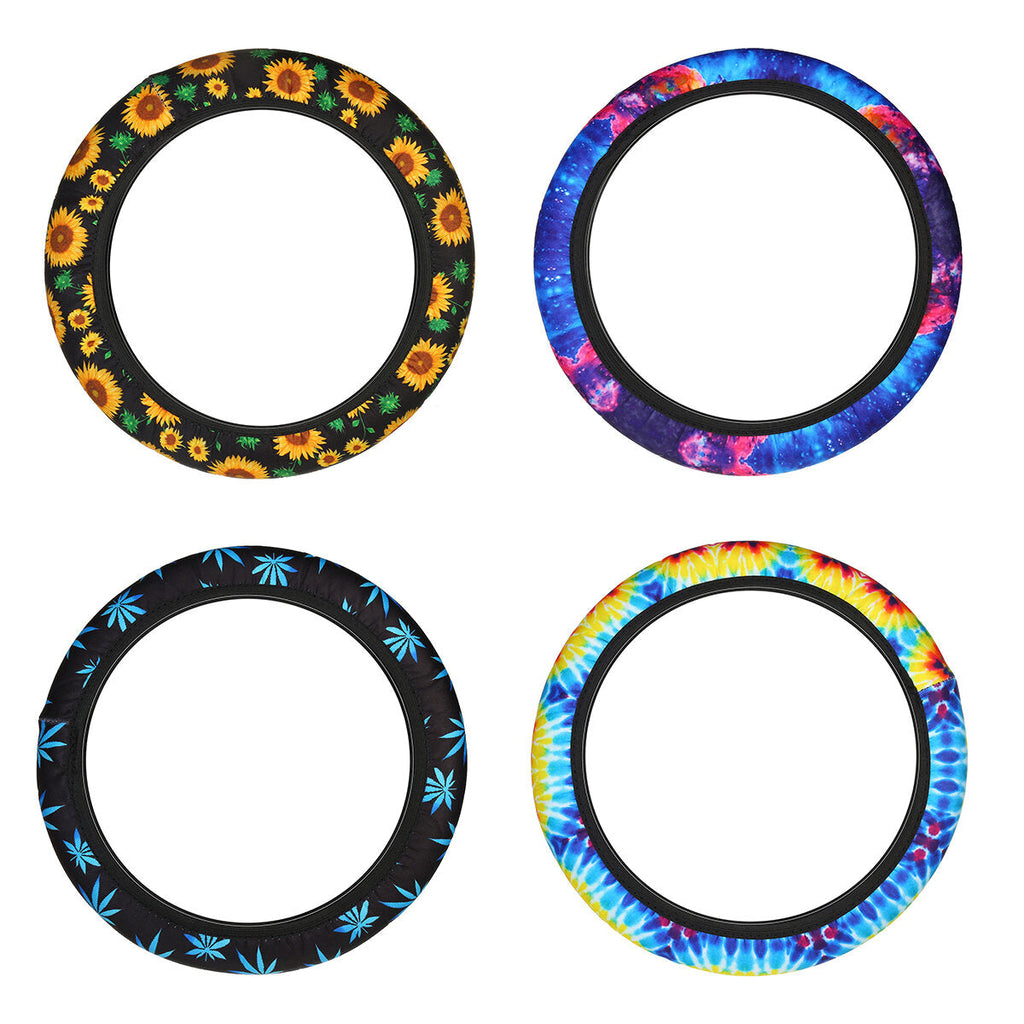 38cm Universal Car Steering Wheel Cover Protector Suede Anti-Slip Multi-color