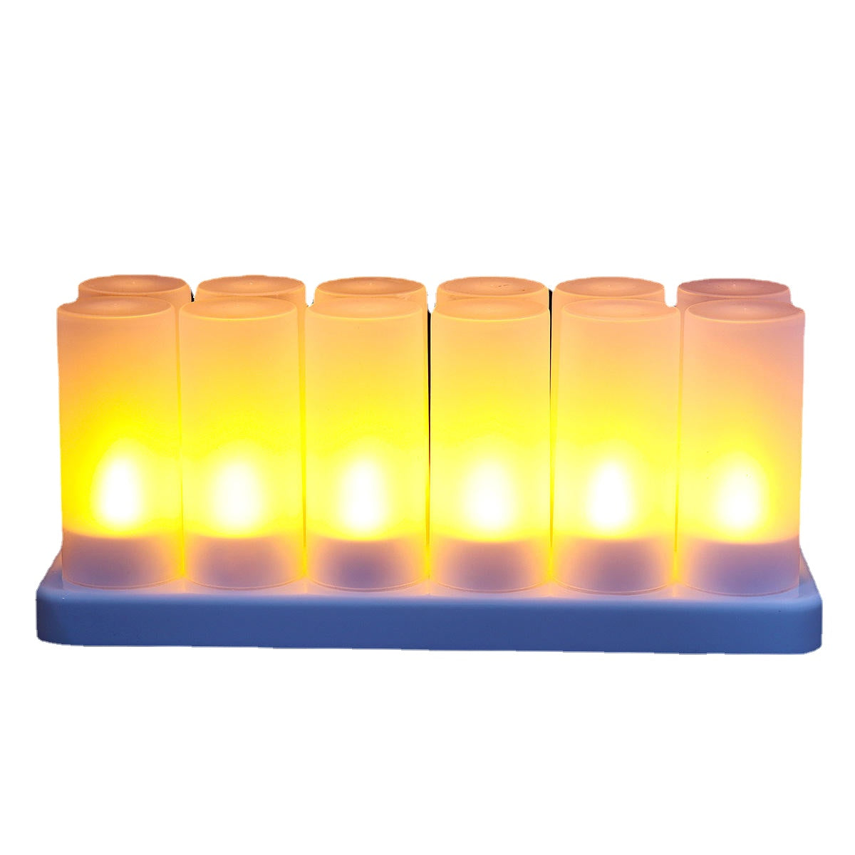 12PCS LED Rechargeable Candle Lamps Flameless Warm Tea Light Decoration