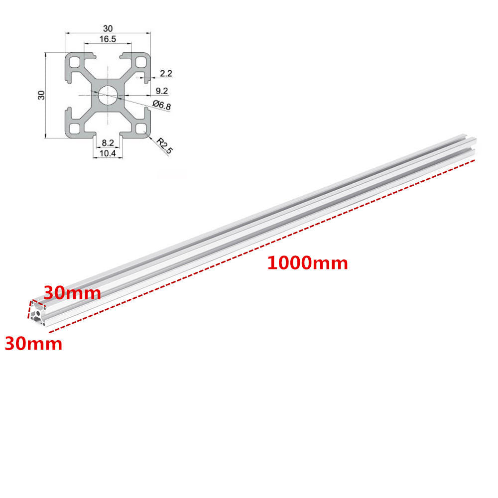 Sliver 1000mm 3030 T Slot Aluminum Profile Extrusion Frame for DIY