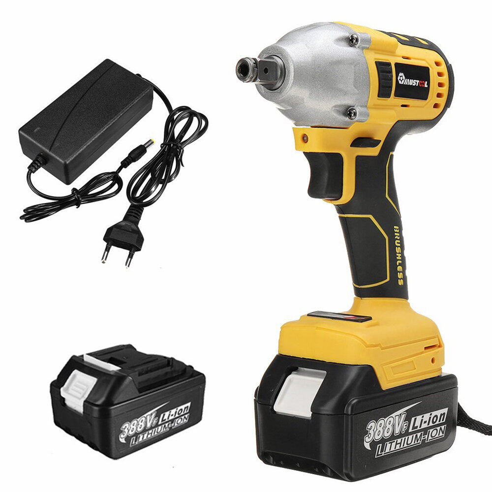 800N.M 1/2" 388VF 6000mAh Electric Wrench Brushless Motor Woodworking Tool with/without Battery