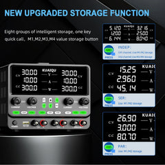 Dual Output Power Supply Adjustable Voltage 0-60V Current 0-20A High Precision OCP OVP Protection Lab Bench Power Supply